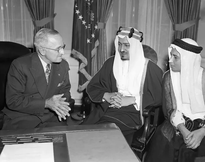 Framed Print : Prince Abdullah Faisal with Harry Truman Framed Print : Prince Abdullah Faisal with Harry Truman