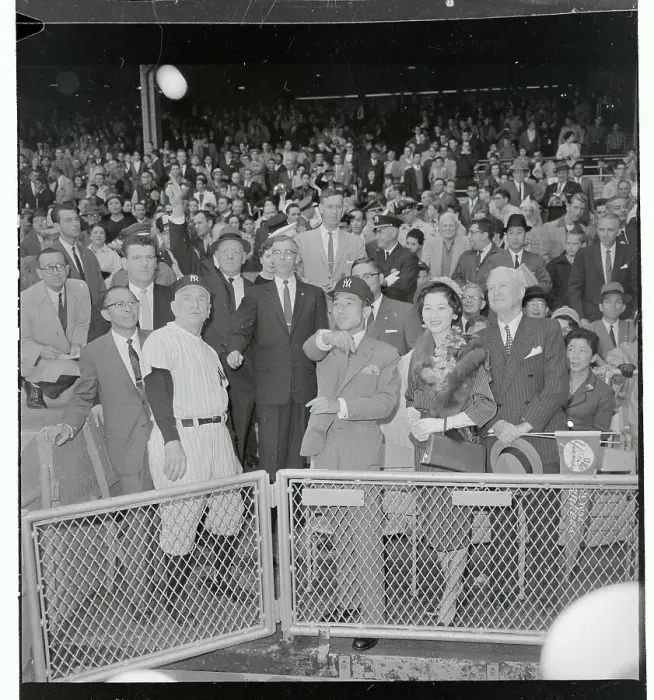 Framed Print : Prince Akahito Throwing Out the First Baseball Framed Print : Prince Akahito Throwing Out the First Baseball