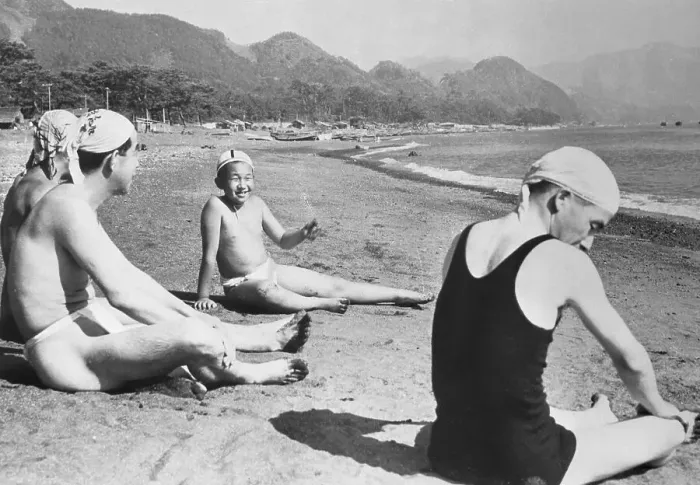 Framed Print : Prince Akihito on the Beach Framed Print : Prince Akihito on the Beach