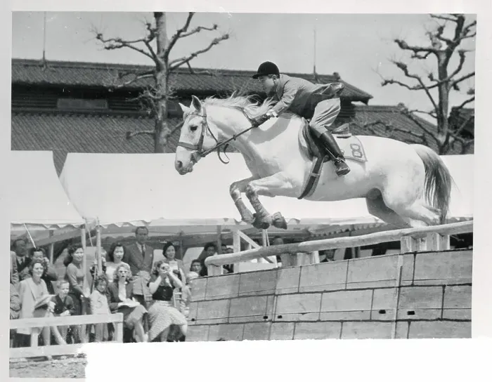 Framed Print : Prince Akihito Riding Horse Framed Print : Prince Akihito Riding Horse