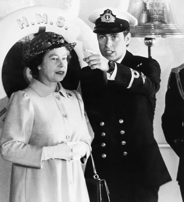 Framed Print : Prince Andrew with His Mother Queen Elizabeth Framed Print : Prince Andrew with His Mother Queen Elizabeth