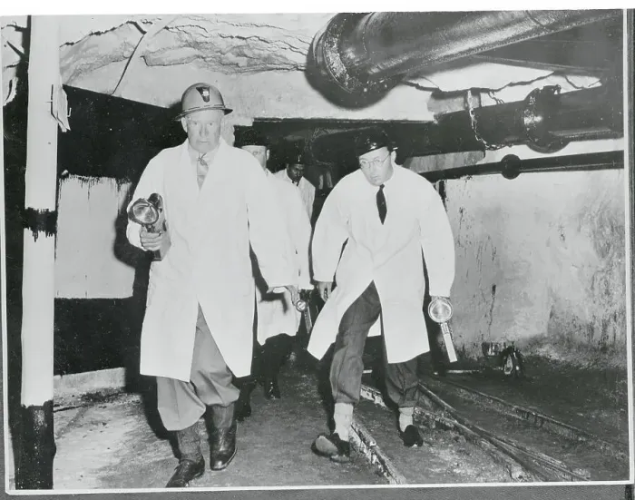 Framed Print : Prince Bernhard Inspecting a Gold Mine Framed Print : Prince Bernhard Inspecting a Gold Mine