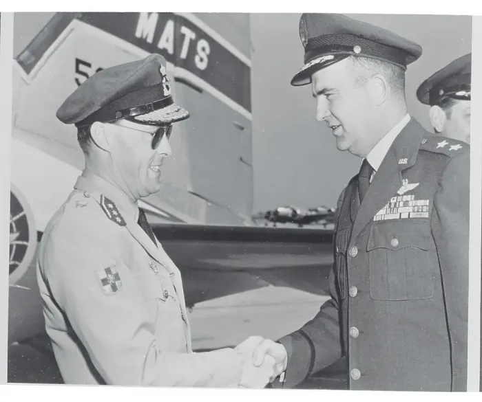 Framed Print : Prince Bernhard Shaking Hands with Dean C. Strother Framed Print : Prince Bernhard Shaking Hands with Dean C. Strother