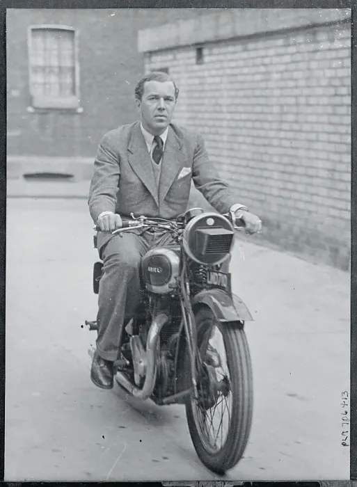Framed Print : Prince Bertil Riding a Motorcycle Framed Print : Prince Bertil Riding a Motorcycle