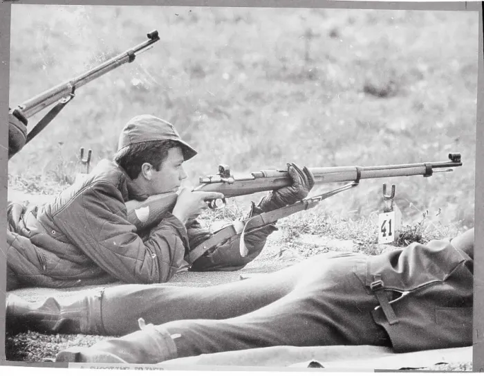 Framed Print : Prince Carl Gustaf Aiming a Gun Framed Print : Prince Carl Gustaf Aiming a Gun