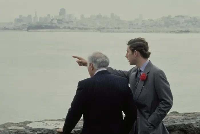 Framed Print : Prince Charles Admires Landscape In San Francsico Framed Print : Prince Charles Admires Landscape In San Francsico