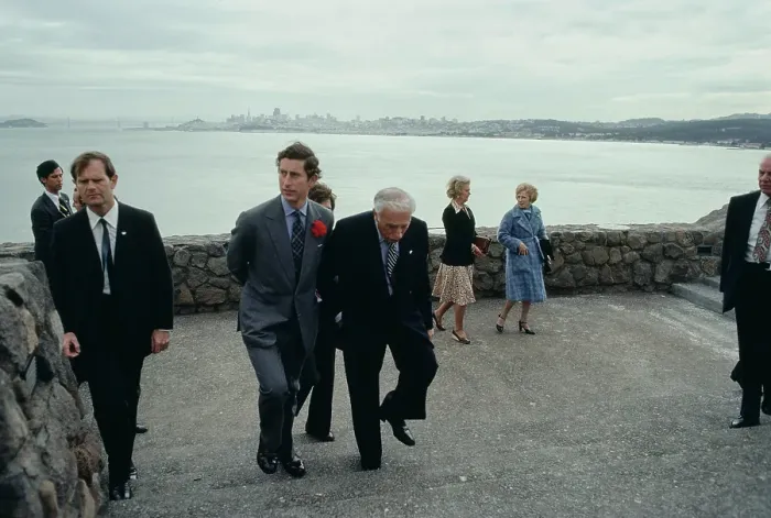 Framed Print : Prince Charles Admires Landscape In San Francsico Framed Print : Prince Charles Admires Landscape In San Francsico