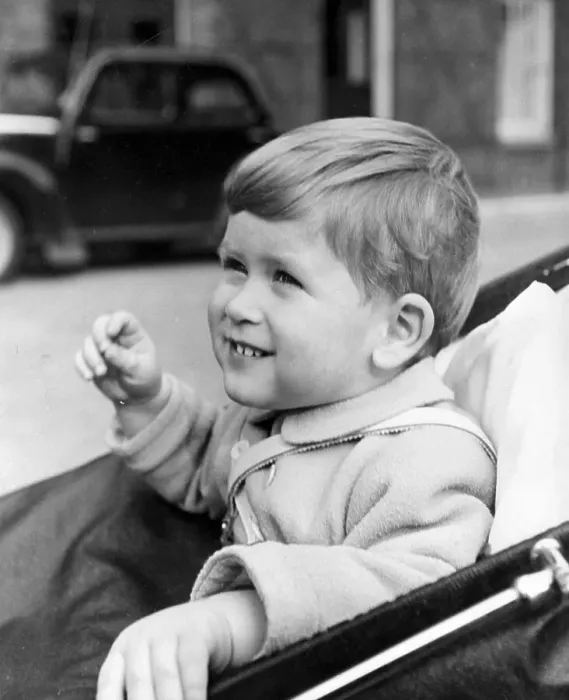 Framed Print : Prince Charles at Age Two in Carriage Framed Print : Prince Charles at Age Two in Carriage