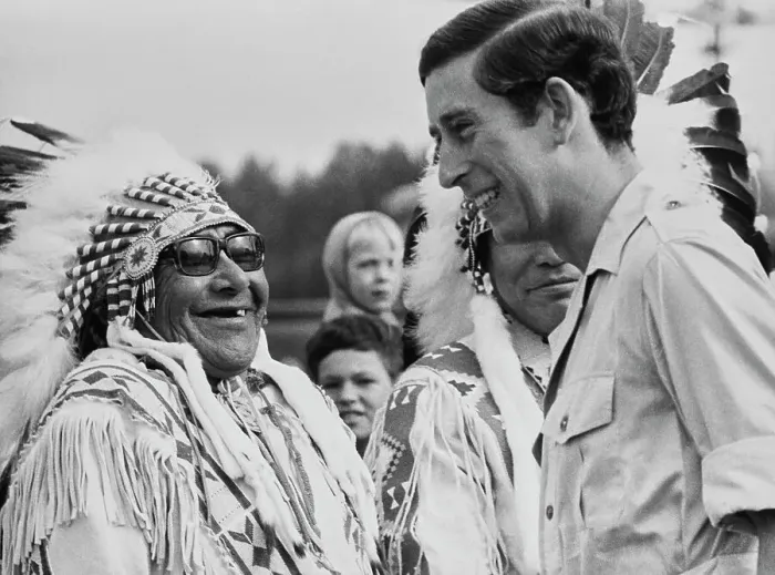 Framed Print : Prince Charles With Chief Small Legs Framed Print : Prince Charles With Chief Small Legs