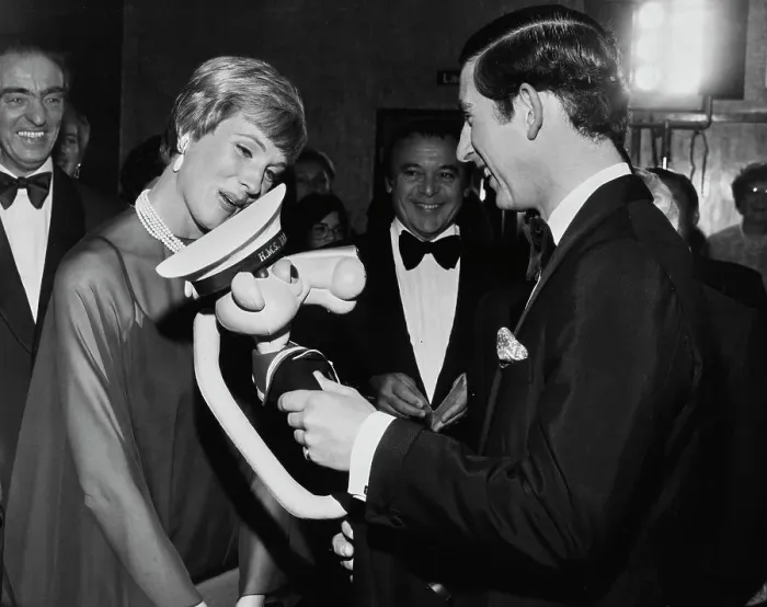 Framed Print : Prince Charles And Julie Andrews At Film Premiere Framed Print : Prince Charles And Julie Andrews At Film Premiere