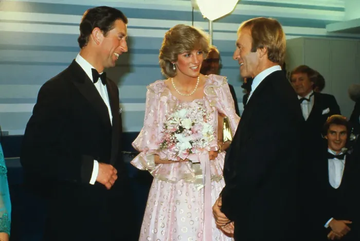 Framed Print : Prince Charles, Princess Diana and Paul Hogan Laughing Framed Print : Prince Charles, Princess Diana and Paul Hogan Laughing