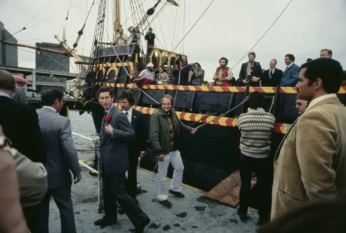 Framed Print : Prince Charles Visits The Golden Hind Framed Print : Prince Charles Visits The Golden Hind
