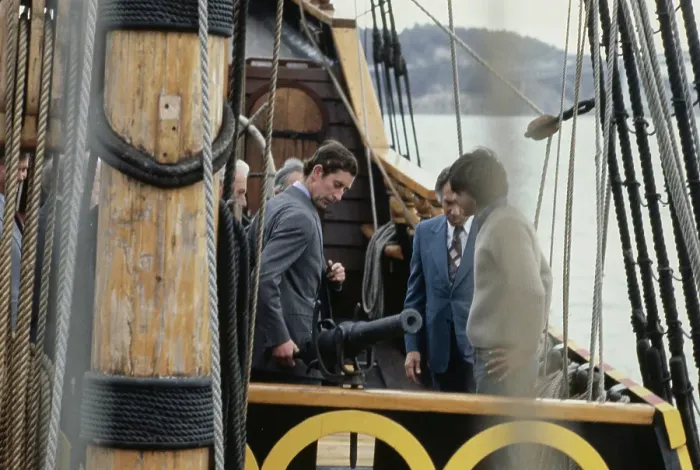 Framed Print : Prince Charles Visits The Golden Hind Framed Print : Prince Charles Visits The Golden Hind