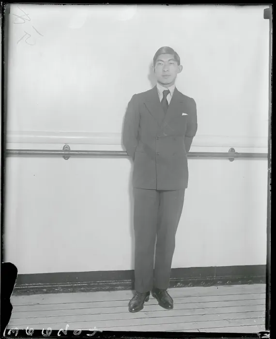Framed Print : Prince Chichibu on Ship Deck Framed Print : Prince Chichibu on Ship Deck