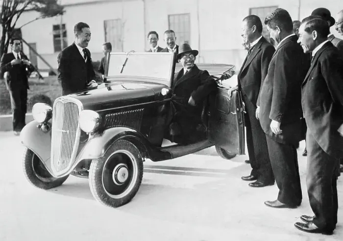 Framed Print : Prince Chichibu Sitting in Automobile During Japanese Showing Framed Print : Prince Chichibu Sitting in Automobile During Japanese Showing