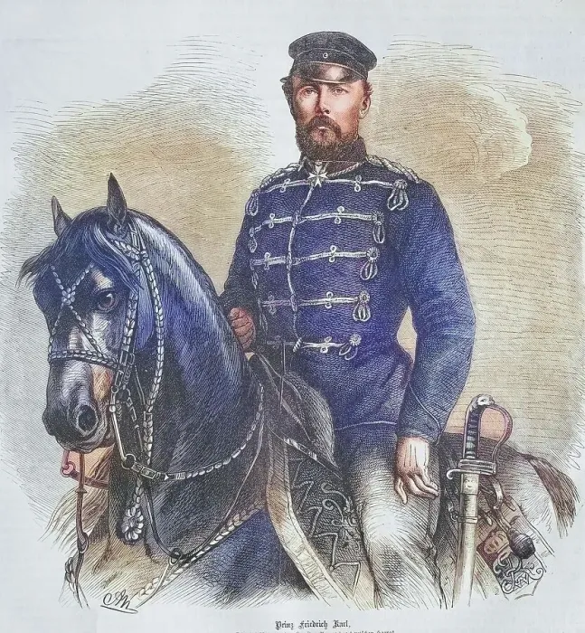 Framed Print : Prince Frederick Charles, illustrated war chronicle 1870-1871, German-French campaign, Germany, France Framed Print : Prince Frederick Charles, illustrated war chronicle 1870-1871, German-French campaign, Germany, France