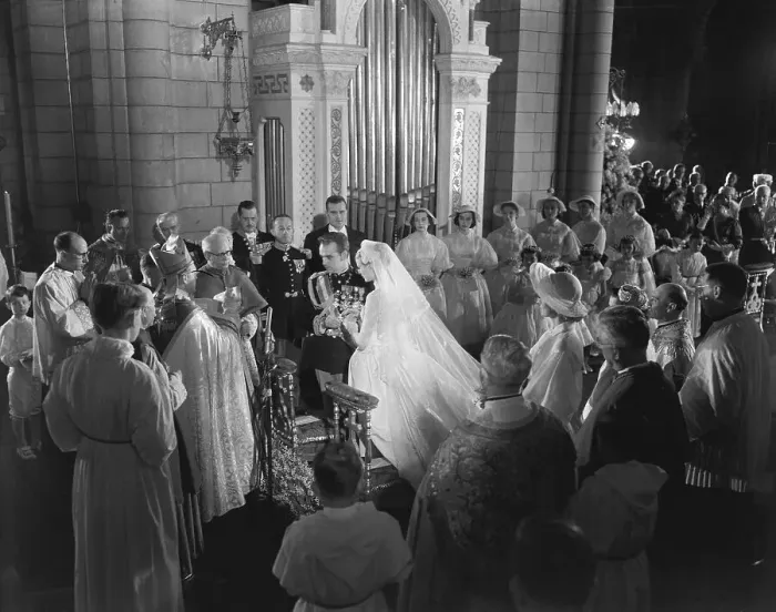 Framed Print : Prince and Grace Wed in Cathedral