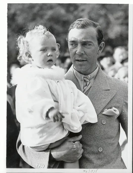 Framed Print : Prince Gustaf Adolf Holding His Daughter Framed Print : Prince Gustaf Adolf Holding His Daughter