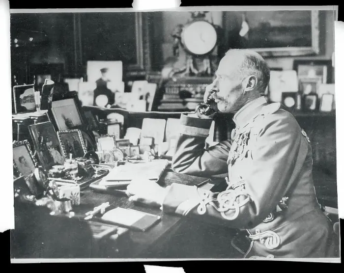 Framed Print : Prince Harold Taking Using Telephone Framed Print : Prince Harold Taking Using Telephone