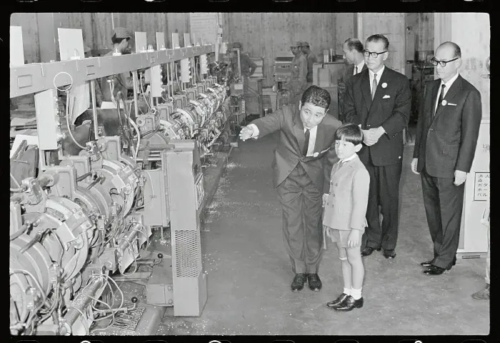 Framed Print : Prince Hiro Visiting a Printing Factory Framed Print : Prince Hiro Visiting a Printing Factory