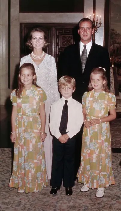 Framed Print : Prince Juan Carlos with His Family Framed Print : Prince Juan Carlos with His Family