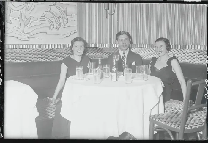 Framed Print : Prince Michael Romanoff and Female Friends at Club Richman