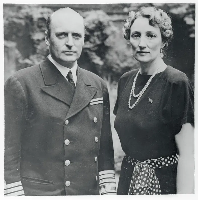 Framed Print : Prince Olav Posing with Princess Martha Framed Print : Prince Olav Posing with Princess Martha