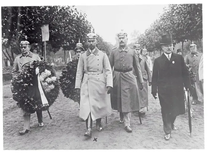 Framed Print : Prince Oskar Walking With Colleagues