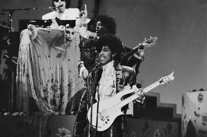 Framed Print : Prince Performing at American Music Awards Framed Print : Prince Performing at American Music Awards