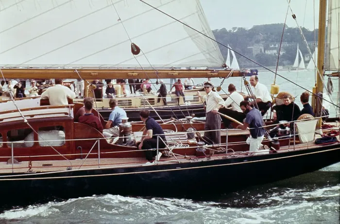 Framed Print : Prince Philip Aboard Yacht At Cowes Framed Print : Prince Philip Aboard Yacht At Cowes