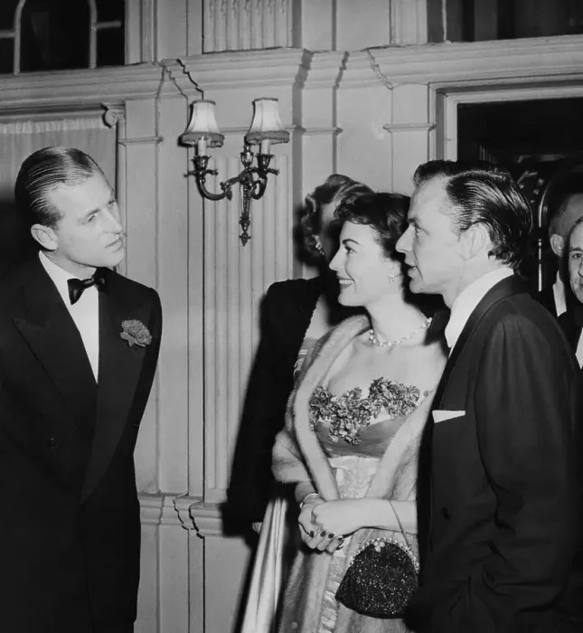 Framed Print : Prince Philip Greeting Frank Sinatra and Ava Gardner Framed Print : Prince Philip Greeting Frank Sinatra and Ava Gardner