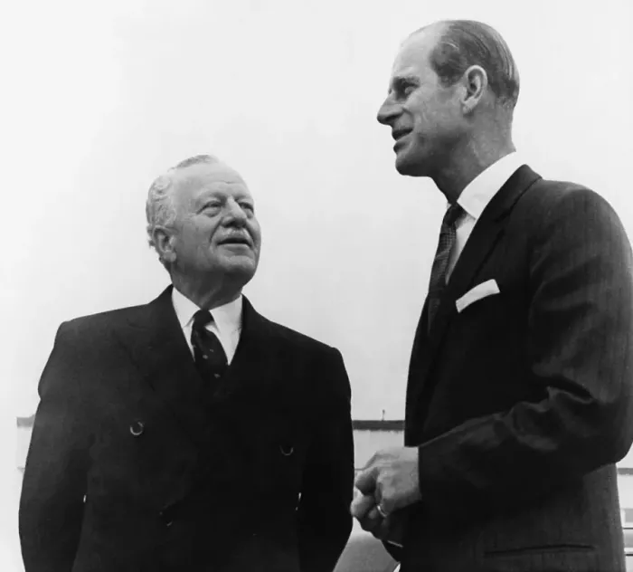 Framed Print : Prince Philip and Roland Michener Conversing Framed Print : Prince Philip and Roland Michener Conversing