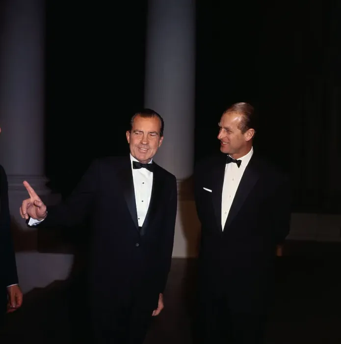 Framed Print : Prince Philip Speaking with President Nixon Framed Print : Prince Philip Speaking with President Nixon