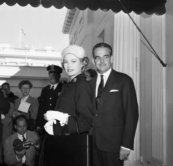 Framed Print : Prince & Princess Ranier Leave White House Framed Print : Prince & Princess Ranier Leave White House