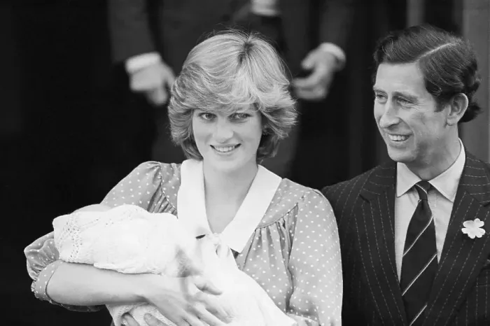 Framed Print : Prince and Princess of Wales With Son Framed Print : Prince and Princess of Wales With Son