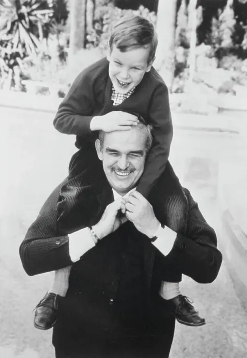 Framed Print : Prince Rainier Hugging Albert Framed Print : Prince Rainier Hugging Albert