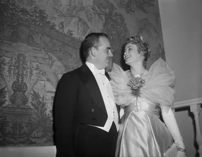 Framed Print : Prince Rainier and Princess Grace Looking at Each Other Framed Print : Prince Rainier and Princess Grace Looking at Each Other