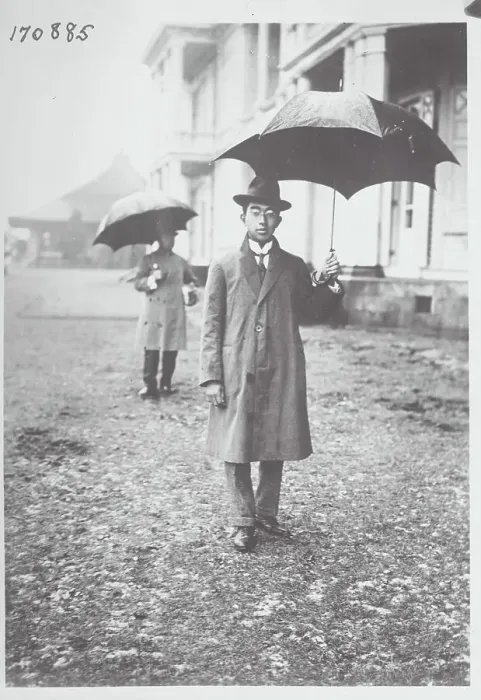 Framed Print : Prince of Regent of Japan Under Umbrella Framed Print : Prince of Regent of Japan Under Umbrella