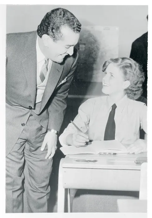 Framed Print : Prince Saud Talking to a Young Girl Framed Print : Prince Saud Talking to a Young Girl