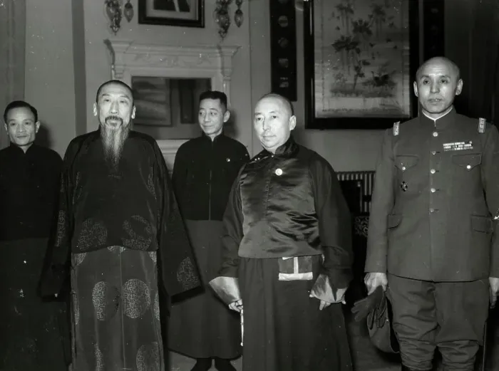 Framed Print : Prince Teh With Others;Uniform And Trad Framed Print : Prince Teh With Others;Uniform And Trad