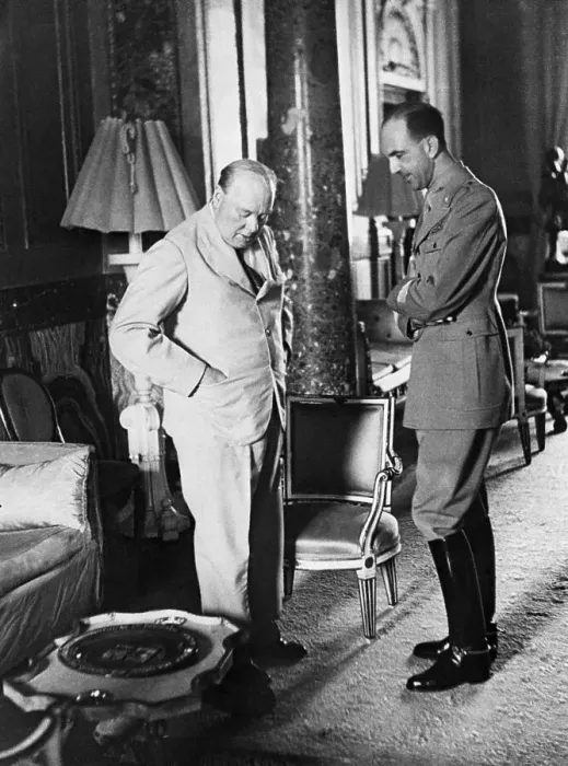Framed Print : Prince Umberto and Winston Churchill