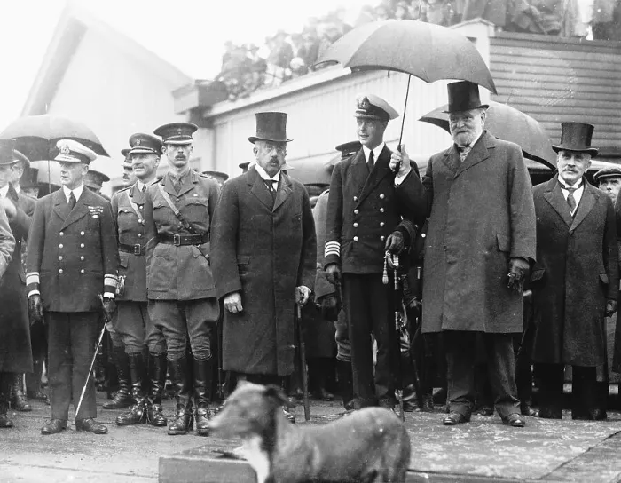 Framed Print : Prince of Wales and Canadian Officials Outdoors Framed Print : Prince of Wales and Canadian Officials Outdoors