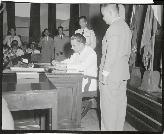 Framed Print : Prince Wan Waithayakon Signing a Treaty Framed Print : Prince Wan Waithayakon Signing a Treaty