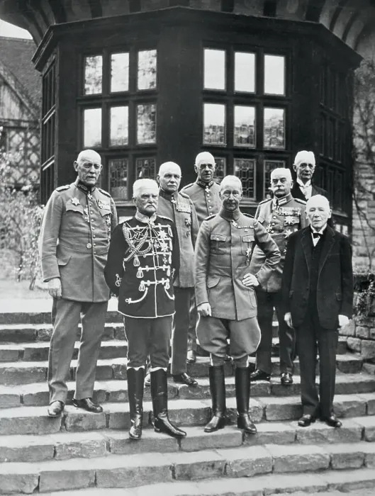 Framed Print : Prince Wilhelm And His Officials At B-Da Framed Print : Prince Wilhelm And His Officials At B-Da