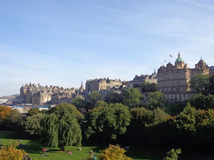 Framed Print : Princes Street gardens and Old Town Edinburgh, Scotland, United Kingdom Framed Print : Princes Street gardens and Old Town Edinburgh, Scotland, United Kingdom