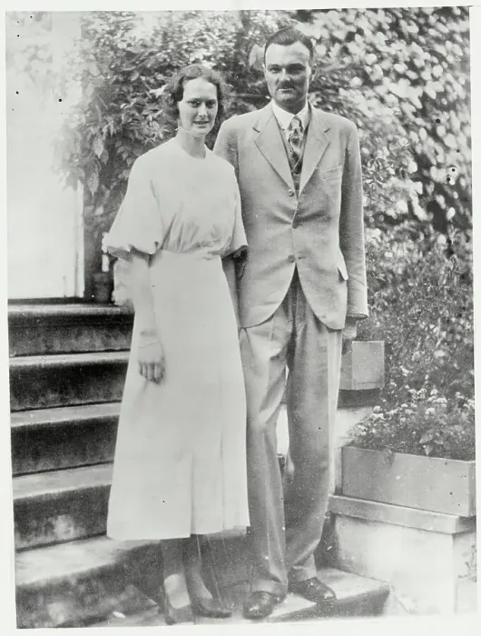 Framed Print : Princess Alexandrine and Fiance Pose for Camera Framed Print : Princess Alexandrine and Fiance Pose for Camera