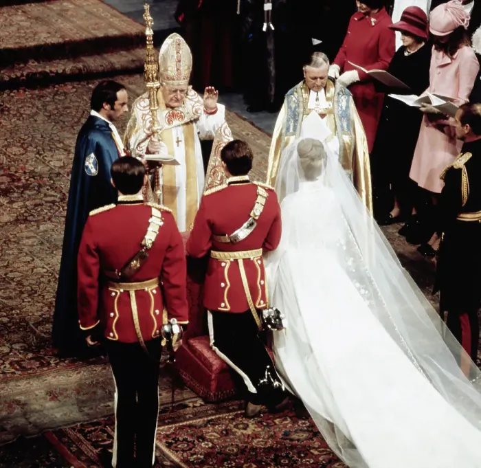 Framed Print : Princess Anne and Groom Being Blessed Framed Print : Princess Anne and Groom Being Blessed
