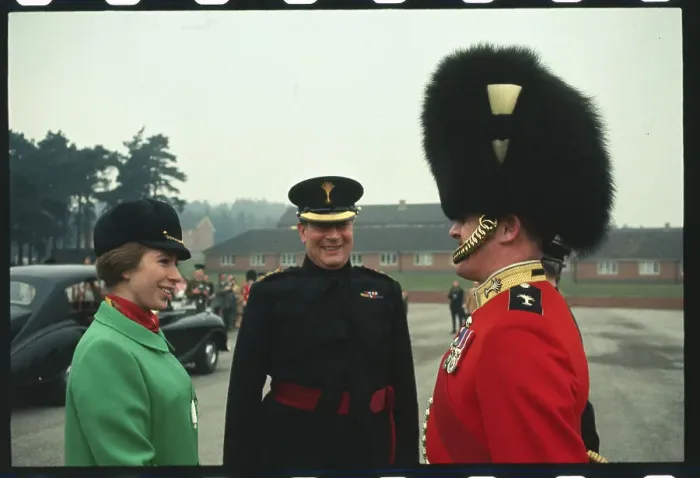Framed Print : Princess Anne Talking with Welsh Guard Framed Print : Princess Anne Talking with Welsh Guard