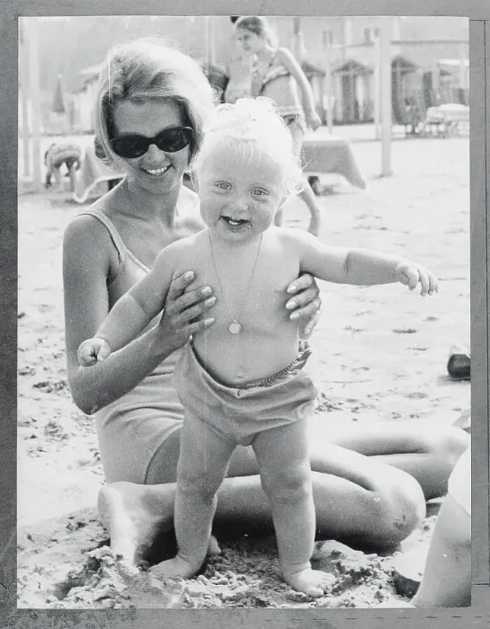 Framed Print : Princess Brigitte with Her Son Framed Print : Princess Brigitte with Her Son