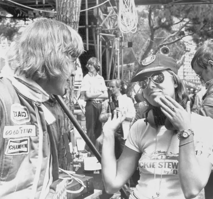 Framed Print : Princess Caroline and James Hunt Chatting Framed Print : Princess Caroline and James Hunt Chatting